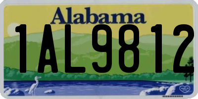 AL license plate 1AL9812