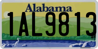 AL license plate 1AL9813