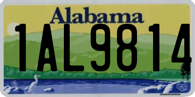 AL license plate 1AL9814