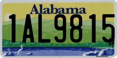 AL license plate 1AL9815