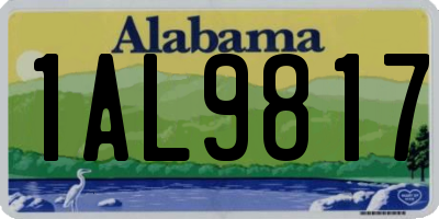 AL license plate 1AL9817