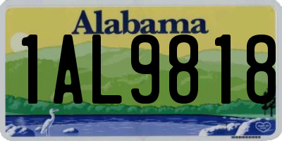 AL license plate 1AL9818