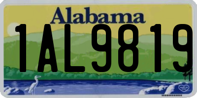 AL license plate 1AL9819