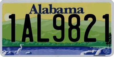 AL license plate 1AL9821