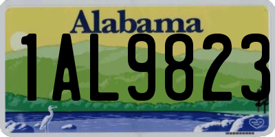 AL license plate 1AL9823