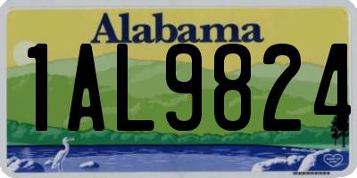 AL license plate 1AL9824