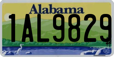 AL license plate 1AL9829