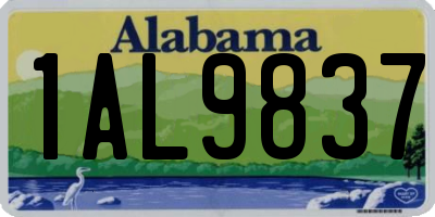 AL license plate 1AL9837