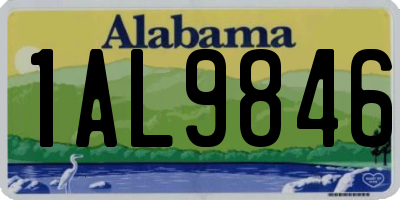 AL license plate 1AL9846