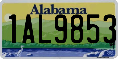 AL license plate 1AL9853