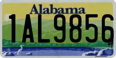 AL license plate 1AL9856