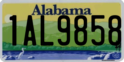 AL license plate 1AL9858