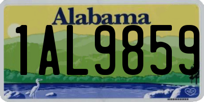 AL license plate 1AL9859