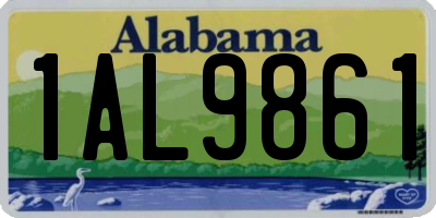 AL license plate 1AL9861
