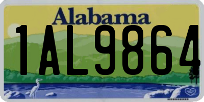 AL license plate 1AL9864