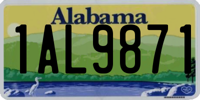 AL license plate 1AL9871