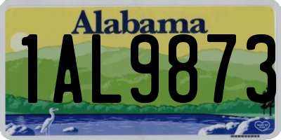AL license plate 1AL9873
