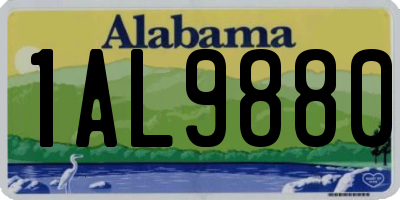 AL license plate 1AL9880