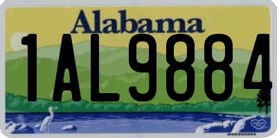 AL license plate 1AL9884