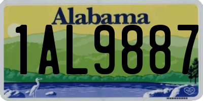 AL license plate 1AL9887