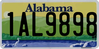 AL license plate 1AL9898