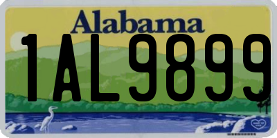 AL license plate 1AL9899