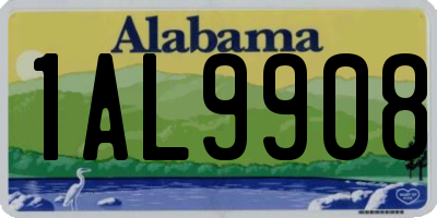 AL license plate 1AL9908
