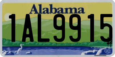 AL license plate 1AL9915