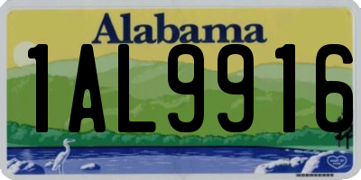 AL license plate 1AL9916