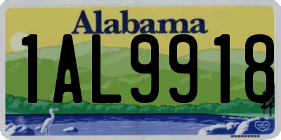 AL license plate 1AL9918