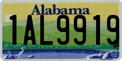 AL license plate 1AL9919