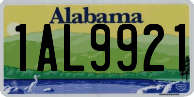 AL license plate 1AL9921