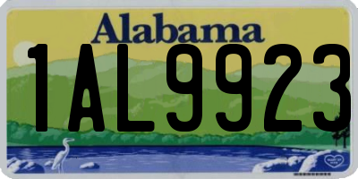 AL license plate 1AL9923