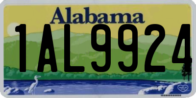 AL license plate 1AL9924