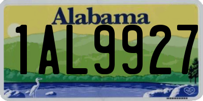 AL license plate 1AL9927