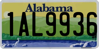 AL license plate 1AL9936