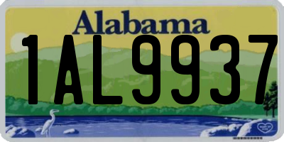 AL license plate 1AL9937