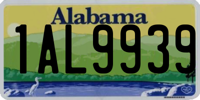 AL license plate 1AL9939