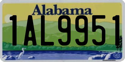 AL license plate 1AL9951