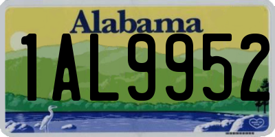 AL license plate 1AL9952