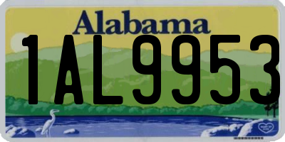 AL license plate 1AL9953