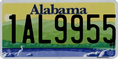 AL license plate 1AL9955