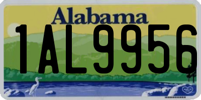 AL license plate 1AL9956