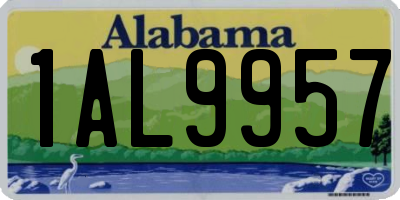 AL license plate 1AL9957