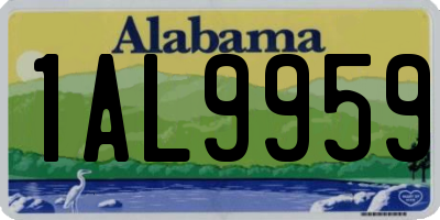 AL license plate 1AL9959