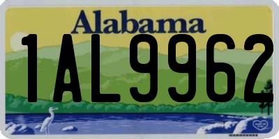 AL license plate 1AL9962