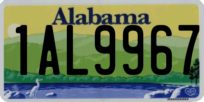 AL license plate 1AL9967