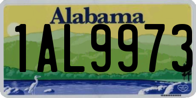 AL license plate 1AL9973