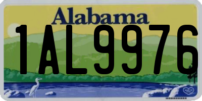 AL license plate 1AL9976