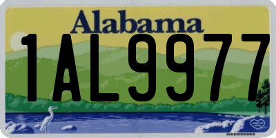 AL license plate 1AL9977